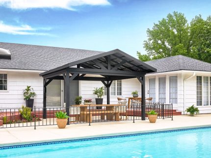 Lancaster | 14x14 Steel Gazebo with Gable Roof