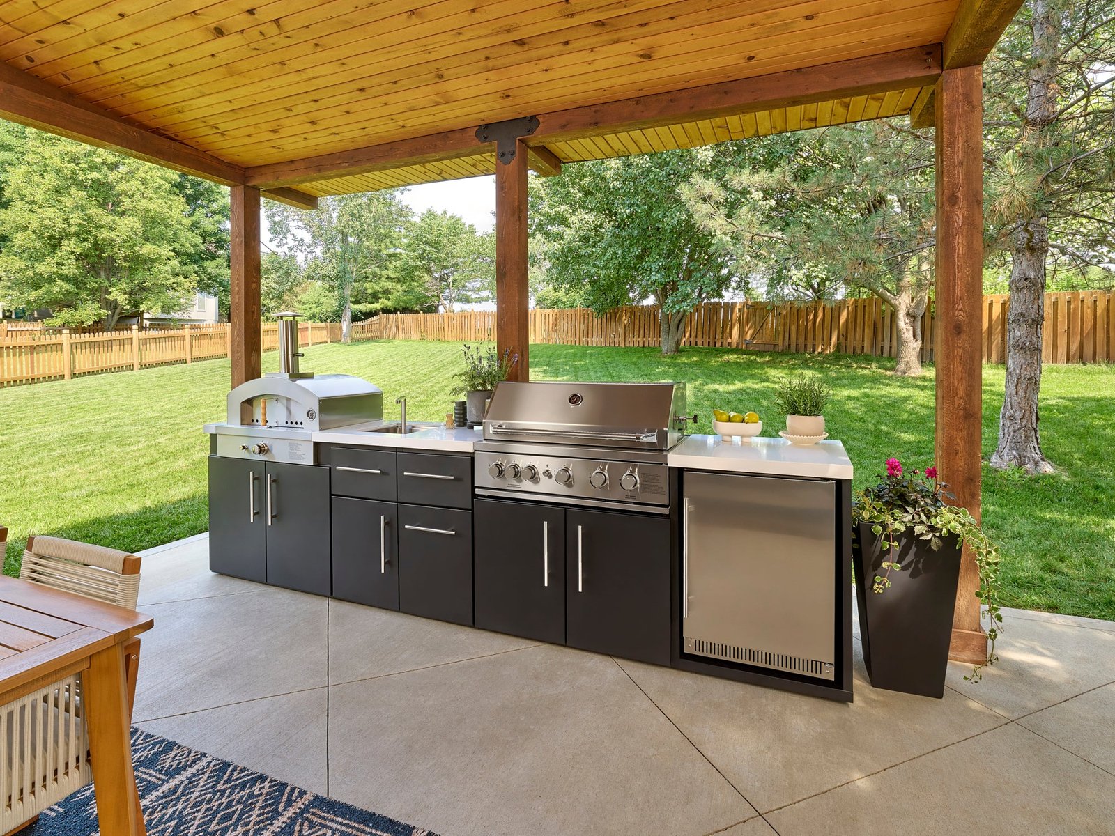 Emory | 12-Foot Outdoor Kitchen Island with Built-In Grill &